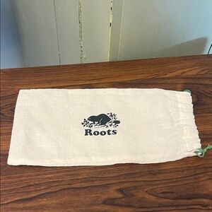 Roots Beige Drawstring Pouch